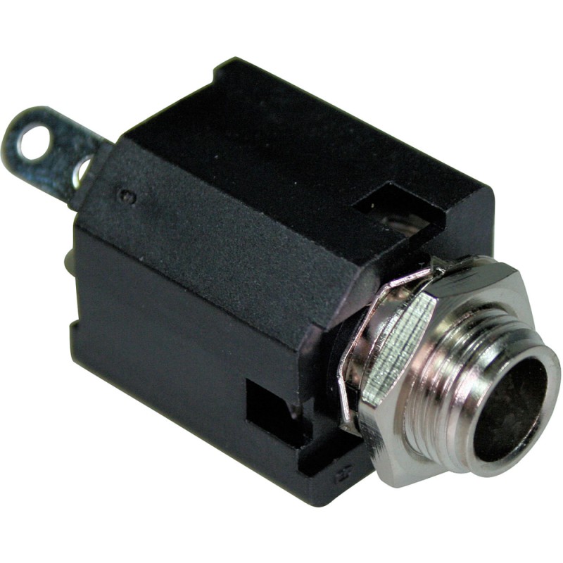 CONECTOR JACK H 6,35mm PANEL ESTEREO NEG