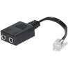 ADAPTADOR RJ9 4/4 M a 2xMINIJACK 3,5mm H