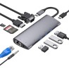 ADAPTADOR USB C M-VGA+HDMI+RJ45+3XUSB+1U