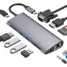 ADAPTADOR USB C M-VGA+HDMI+RJ45+3XUSB+1U
