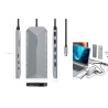 USB-C DOCK 12 EN 1 GRIS 30cm (con audio)