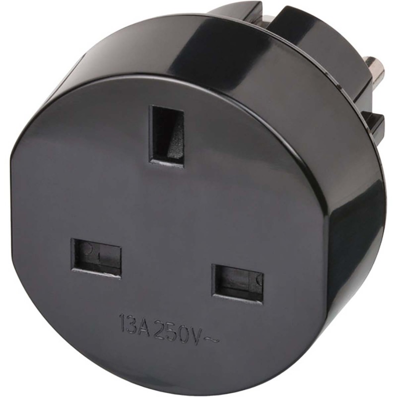 ADAPTADOR DE UK A EUROPA NEGRO CON TT