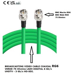 CABLE BNC M-M RG6 50M 75Ohm...