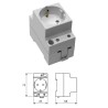 BASE SCHUKO HEMBRA CARRIL DIN BLANCO