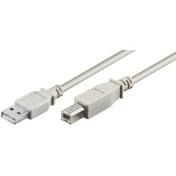 CABLE USB A-B 2.0 M-M 3MTS GRIS