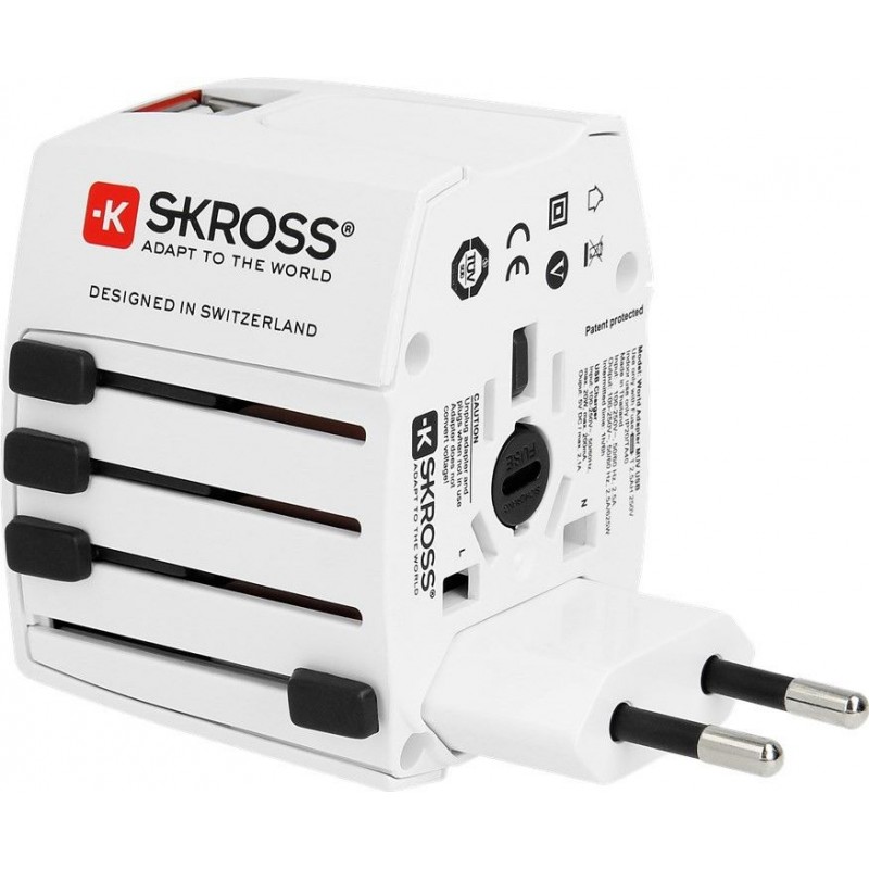ADAPTADOR VIAJE UNIVERSAL UK USA + 2xUSB