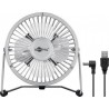 VENTILADOR 4" 13cm DE MESA USB PLATEADO