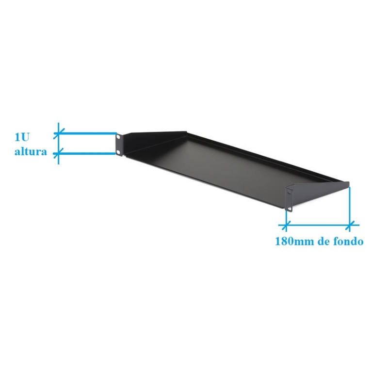 BANDEJA 19" 1U FRONTAL FONDO 180mm START
