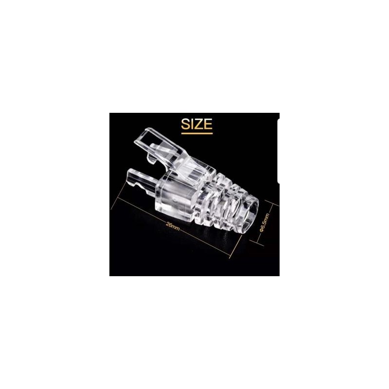 CAPUCHON PARA RJ45 CAT6 TRANSPARENTE Ø6