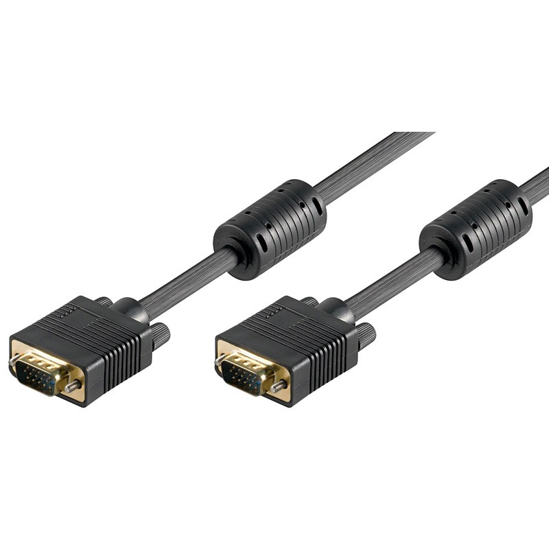 CABLE VGA M-M 10MTS NEGRO CON FERRITAS