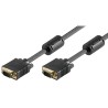 CABLE VGA M-M 10MTS NEGRO CON FERRITAS