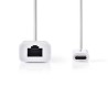ADAPTADOR USB C M-RJ45 H BLANCO 20cm