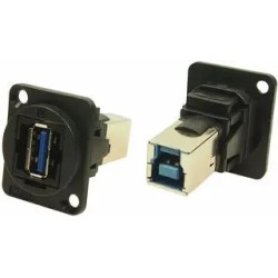 CONECTOR ADAPTADOR USB 3.0 A-B H-H PANEL