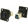 CONECTOR ADAPTADOR USB 3.0 A-B H-H PANEL