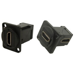 CONECTOR ADAPTADOR HDMI H-H PANEL CODO