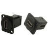 CONECTOR ADAPTADOR HDMI H-H PANEL CODO