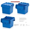CONTENEDOR PLASTICO CON TAPA 400x300x340