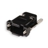 CARCASA DB9 PLASTICO NEGRO TORNILLO LARG