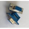 CONECTOR SUB-D 9 HEMBRA CABLE PLANO AZUL