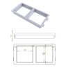 PLACA ADAPTADORA 2 HUECOS DE 45x45