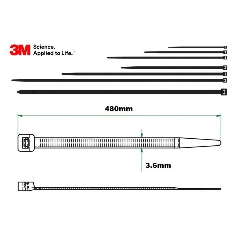 BRIDA 3M 4,5x360 EXTERIOR NEGRA-MARCA 3M
