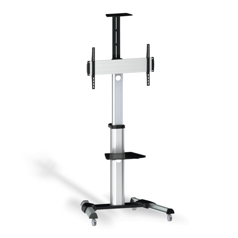 SOPORTE TV SUELO CON RUEDAS + ATRIL 70"