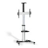 SOPORTE TV SUELO CON RUEDAS + ATRIL 70"