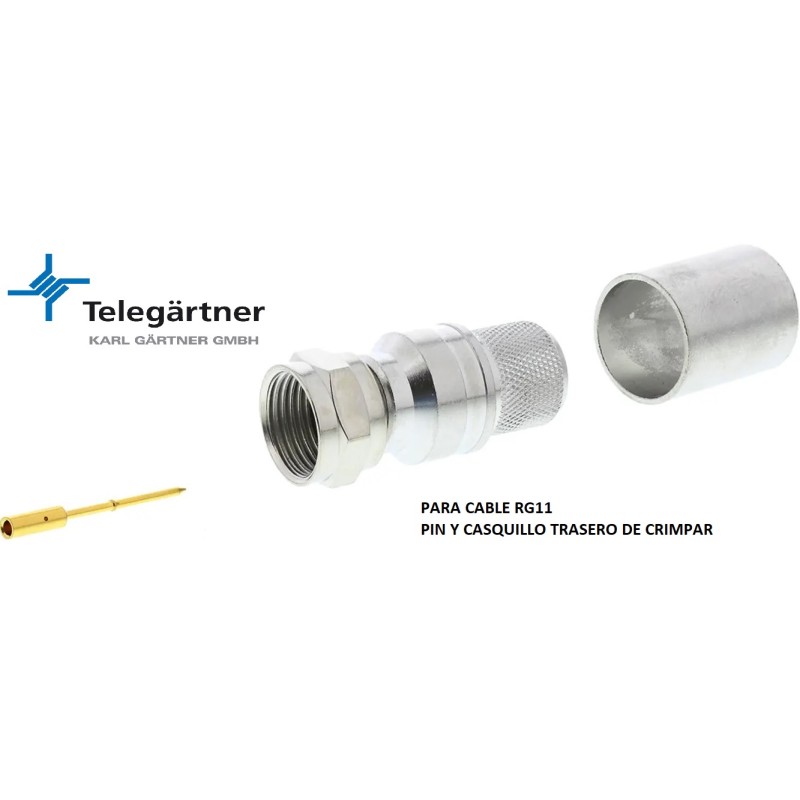 CONECTOR F MACHO RECTO CRIMP RG11