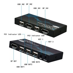 KVM 2X1 DISPLAYPORT + USB...