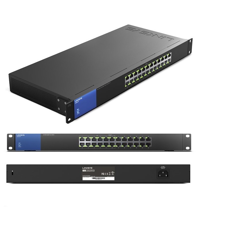 SWITCH POE 24 PUERTOS 100/1000 19" 12+12
