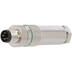 CONECTOR M8 MACHO 4P METALIZADO