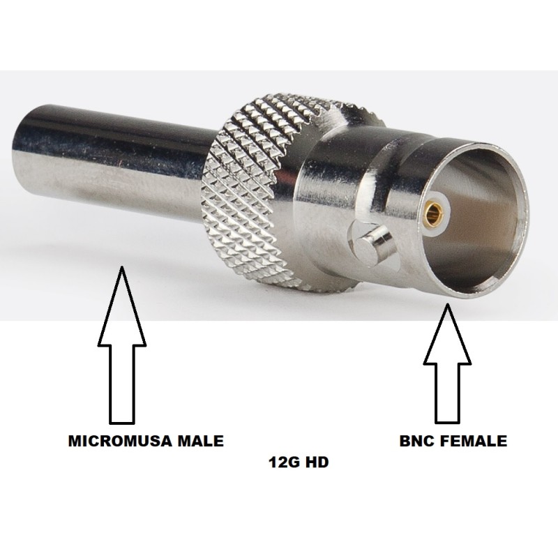ADAPTADOR MICROMUSA MACHO-BNC HEMBR 12G