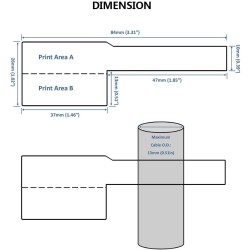 LAMINA A4 ETIQUETA BANDE1,3x3,5 BLAN 30u