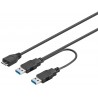 CABLE USB 3.0 TIPO 2x A M MICRO B M 1,8M
