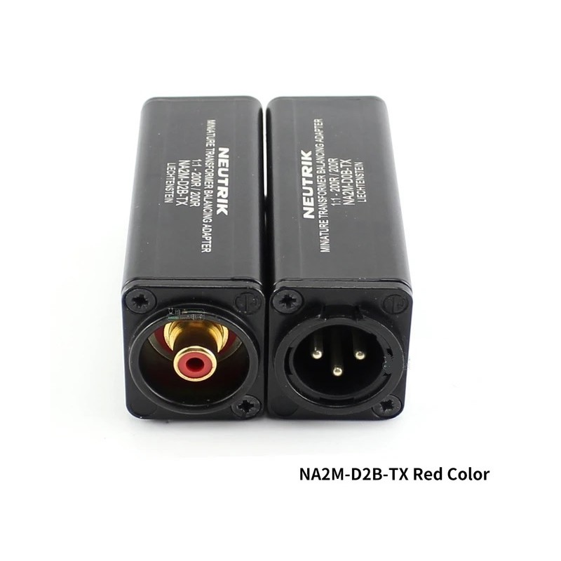 ADAPTADOR IMPEDANCIA XLR3 M-1xRCA H ROJO
