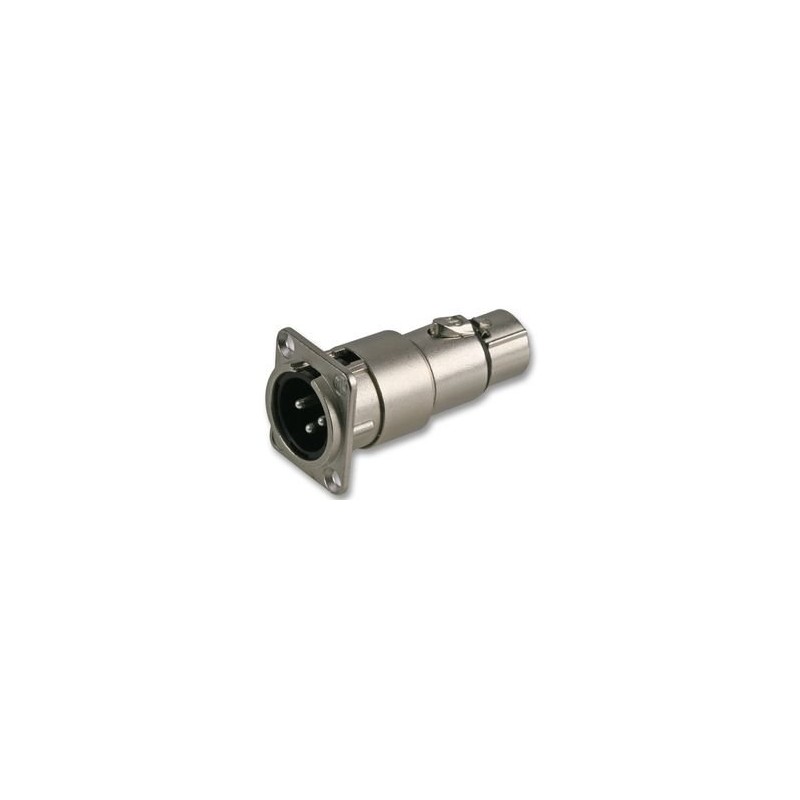 ADAPTADOR XLR3P M-H PANEL NIKEL NEUTRIK