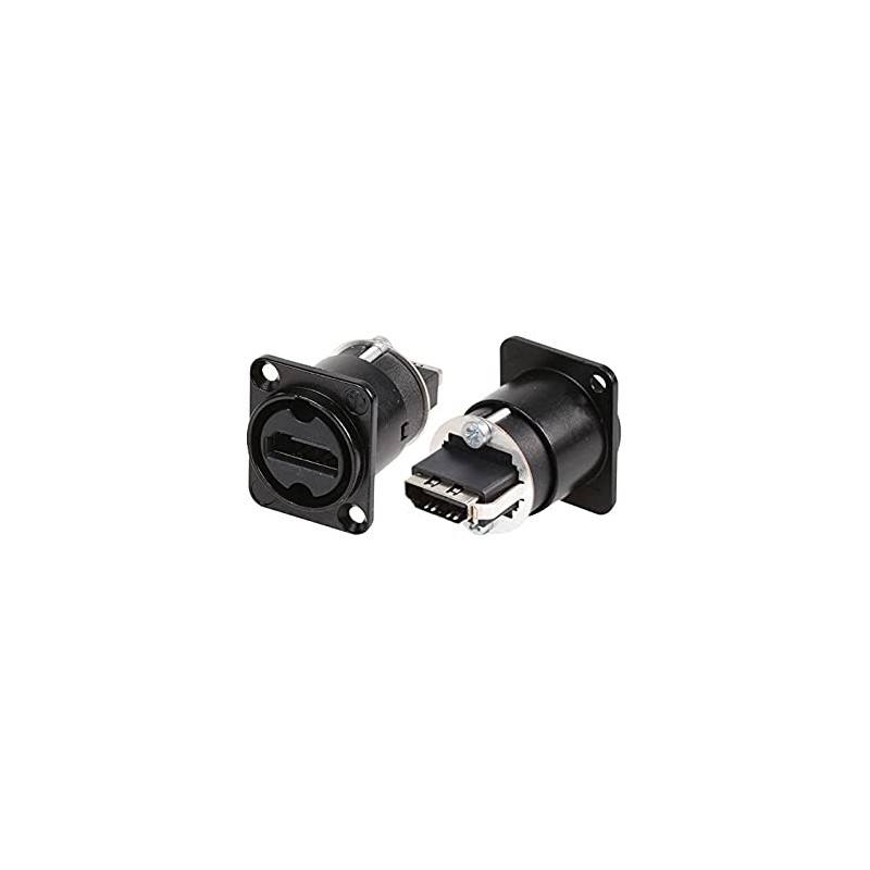 CONECTOR ADAPTADOR HDMI H-H PANEL NEGRO