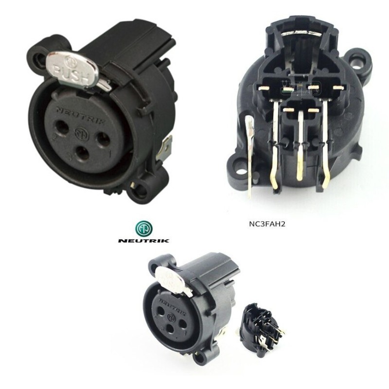 CONECTOR XLR3 HEMBRA C/I CODO NEUTRIK