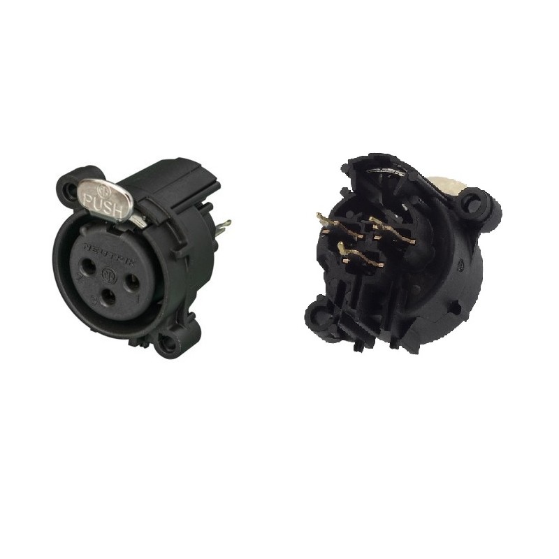 CONECTOR XLR3 HEMBRA C/I RECTO NEUTRIK