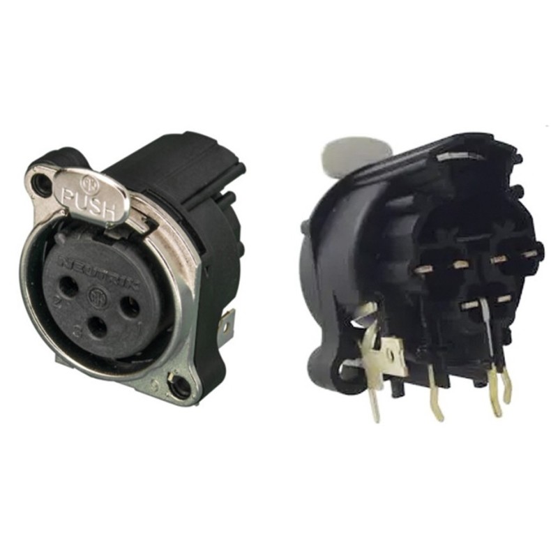 CONECTOR XLR3 HEMBRA C/I CODO NEUTRIK