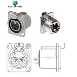 CONECTOR XLR3 HEMBRA PANEL...