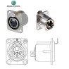 CONECTOR XLR3 HEMBRA PANEL NIKEL NEUTRIK