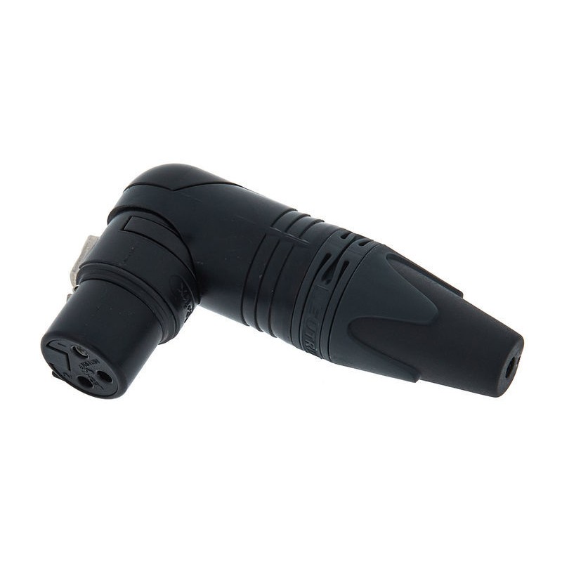 CONECTOR XLR3 H CODO AEREO NEGRO NEUTRIK