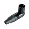 CONECTOR XLR3 M CODO AEREO NEGRO NEUTRIK