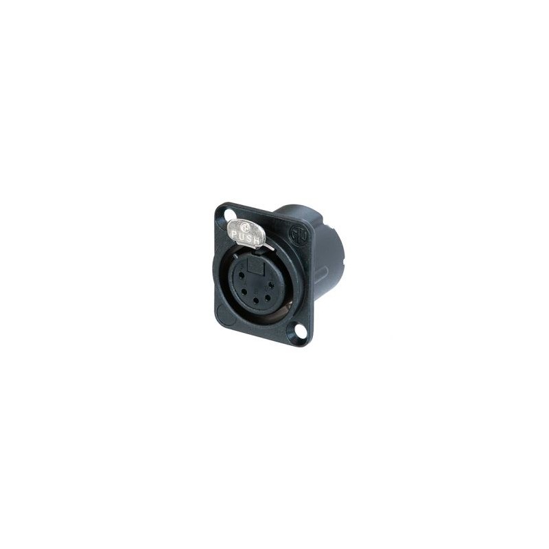 CONECTOR XLR5 HEMBRA PANEL NEGRO NEUTRIK