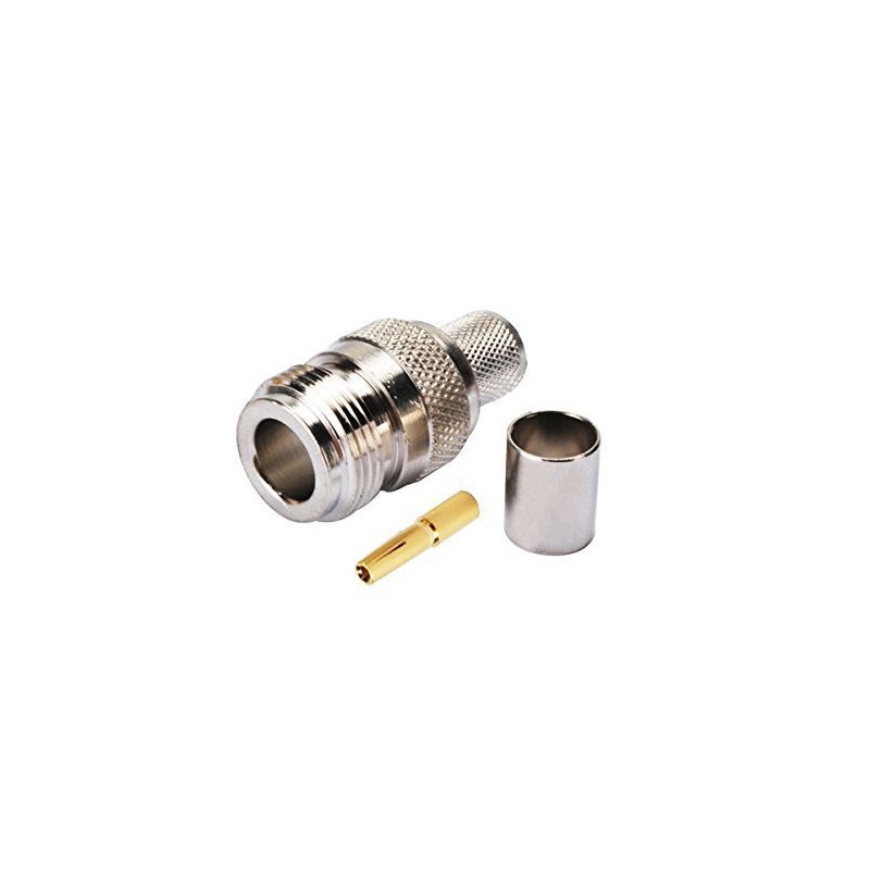 CONECTOR N HEMBRA RG214 CRIMPAR