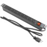REGLETA 19" 8 TOMAS USA CON INTERRUPTOR