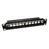 PANEL 10" 12P RJ45 VACIO SIN GUIA