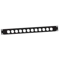 PANEL 19" 1U 12 PUERTOS XLR NEGRO