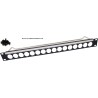 PANEL 19" 1U 16 PUERTOS XLR+ VARILLA+POR